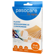 Pasocare, plaster wodoodporny z opatrunkiem plus 3D, 10 cm x 8 cm, 10 sztuk